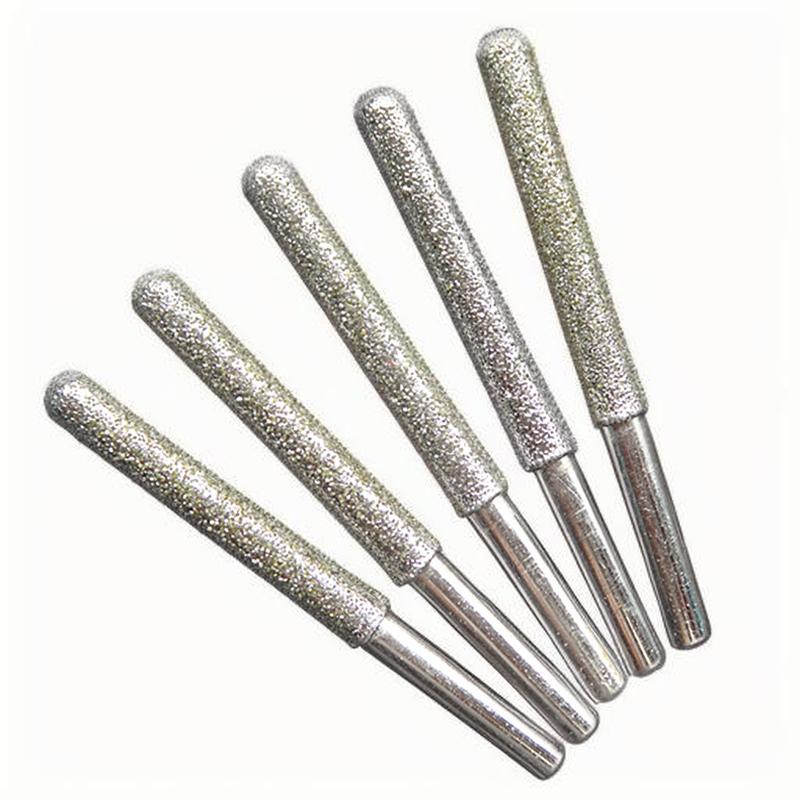 100mm Diamond Area 5pcs 36Grit 130mm Length Round End Cylinder Diamond Drill Bits